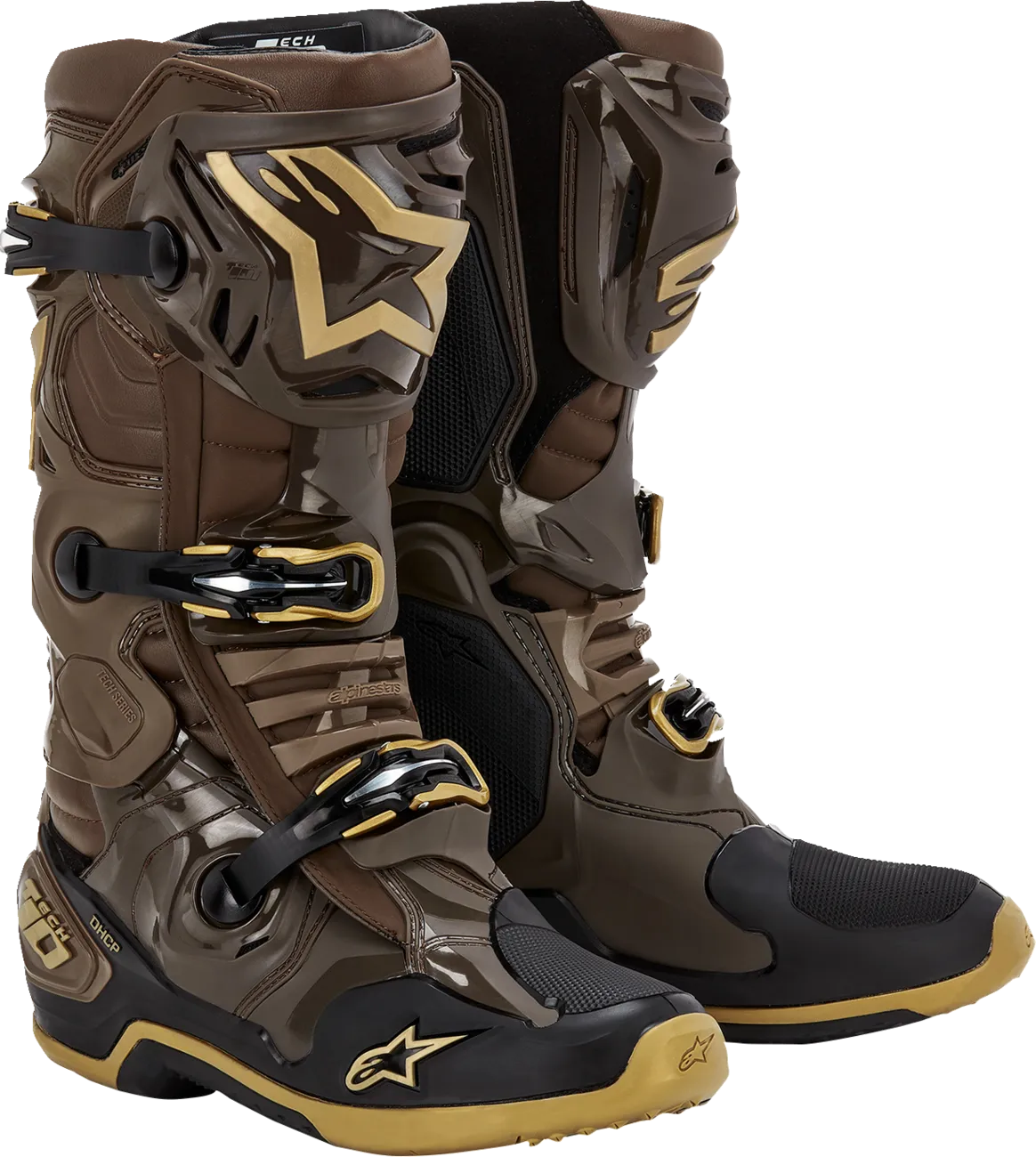 ALPINESTARS Limited Edition Squad '23 Tech 10 Boots - Brown/Gold - US 11 2010020-839-11