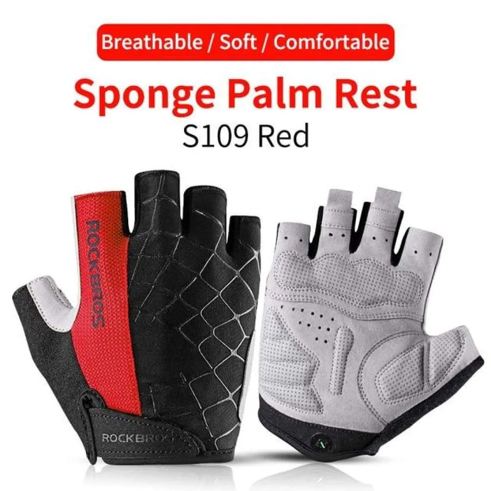 Cycling Gloves Half Finger Shockproof Wear Resistant Breathable Mtb