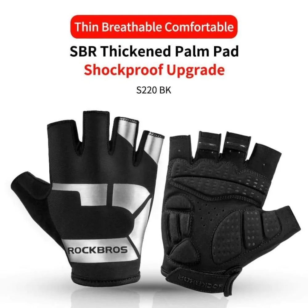 Cycling Gloves Half Finger Shockproof Wear Resistant Breathable Mtb