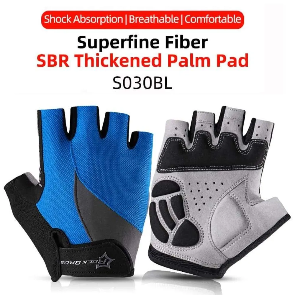 Cycling Gloves Half Finger Shockproof Wear Resistant Breathable Mtb