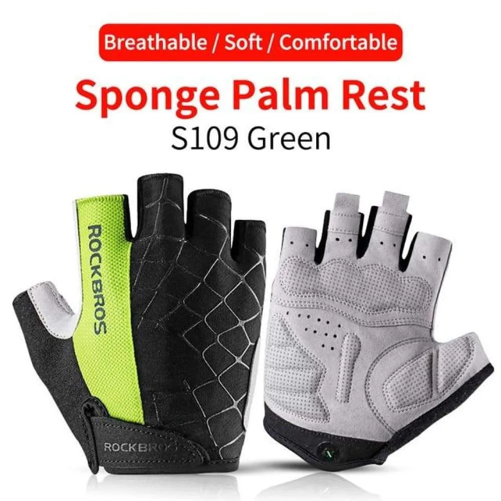 Cycling Gloves Half Finger Shockproof Wear Resistant Breathable Mtb