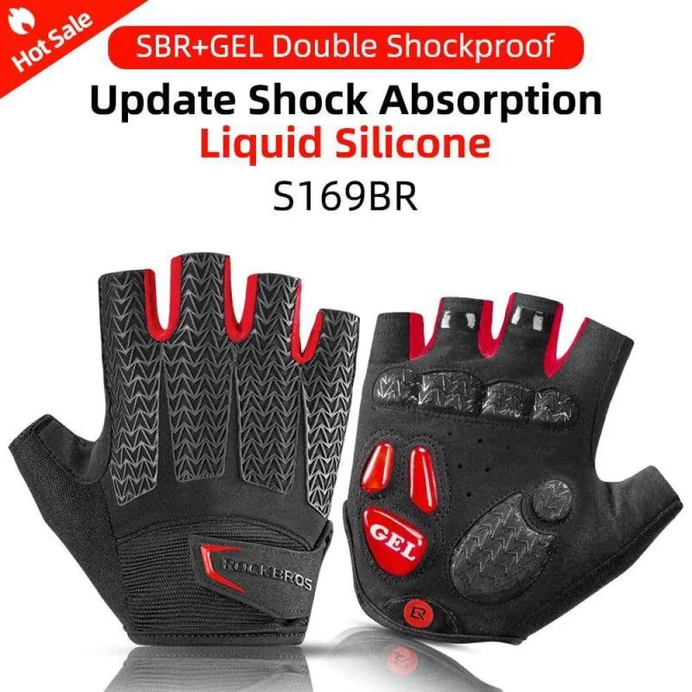 Cycling Gloves Half Finger Shockproof Wear Resistant Breathable Mtb