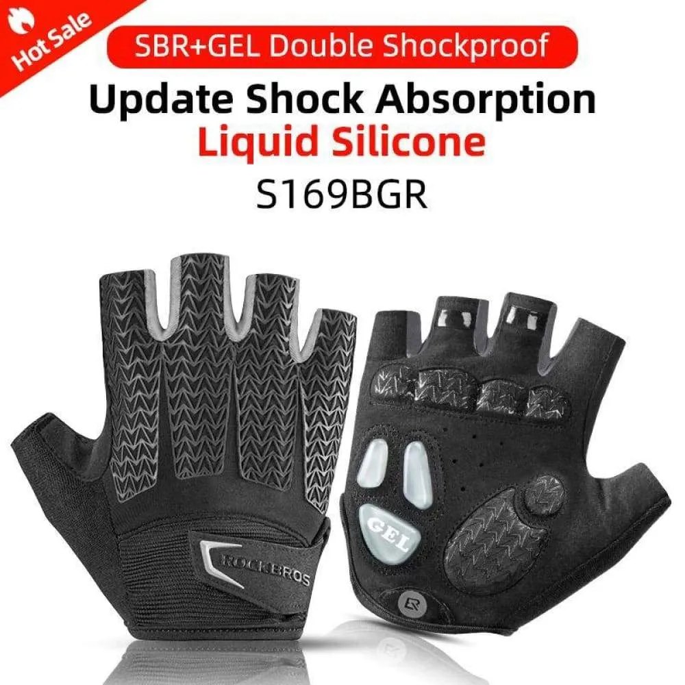 Cycling Gloves Half Finger Shockproof Wear Resistant Breathable Mtb