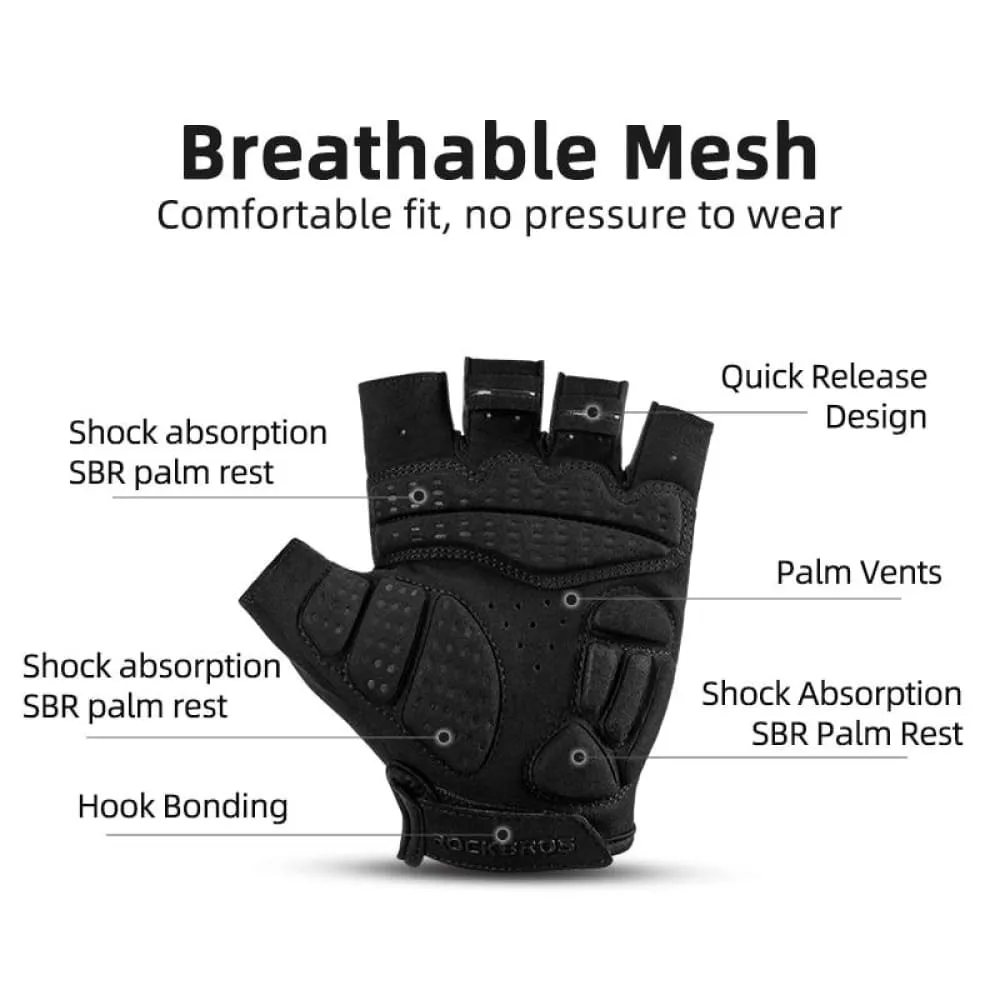 Cycling Gloves Half Finger Shockproof Wear Resistant Breathable Mtb