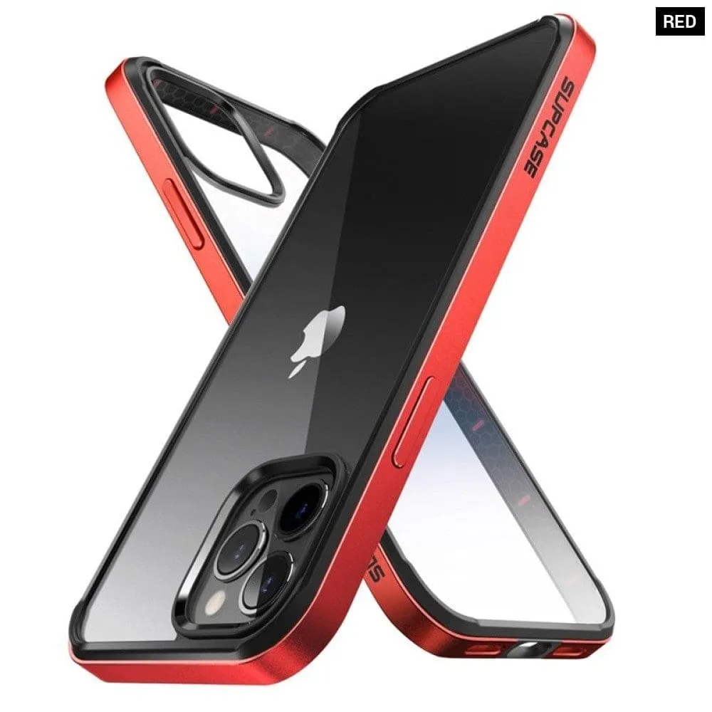 For Iphone 12 Pro Max Case 6.7 Inch Ub Edge Slim Frame Case Cover with Tpu Inner Bumper & Transparent Back