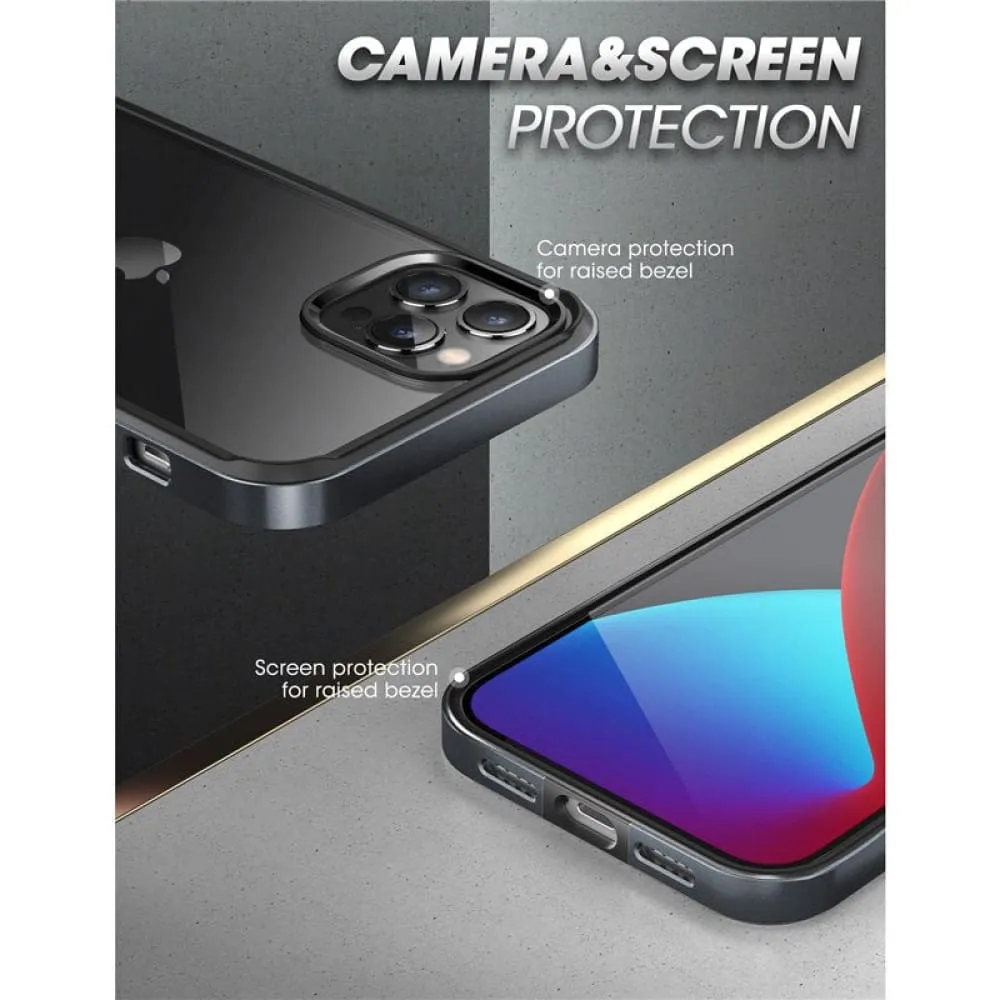 For Iphone 12 Pro Max Case 6.7 Inch Ub Edge Slim Frame Case Cover with Tpu Inner Bumper & Transparent Back