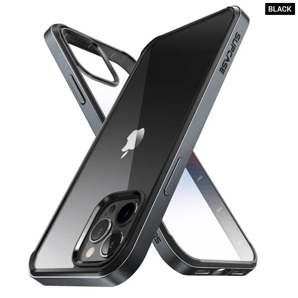For Iphone 12 Pro Max Case 6.7 Inch Ub Edge Slim Frame Case Cover with Tpu Inner Bumper & Transparent Back