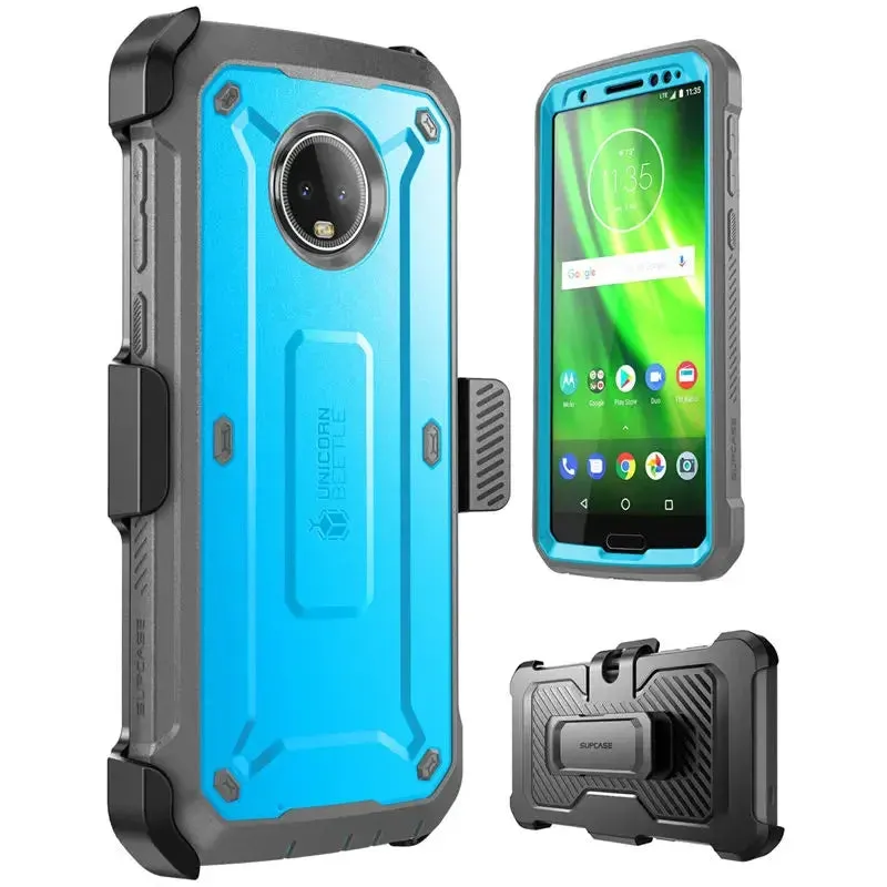 For Moto G6 Ub Pro Rugged Holster Case With Built-In Screen Protector 2018