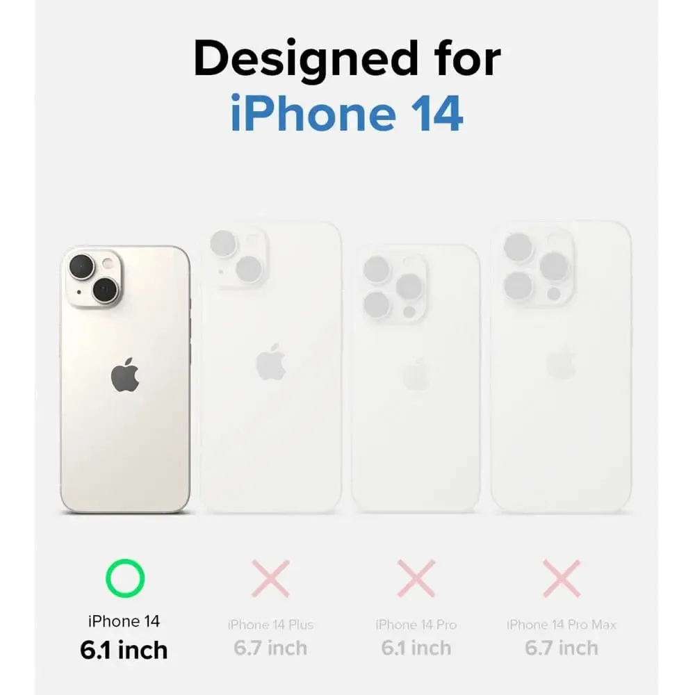 Fusion-x with Iphone 14 6.1 Incheshard Back Shockproof Tpu Frame Cover
