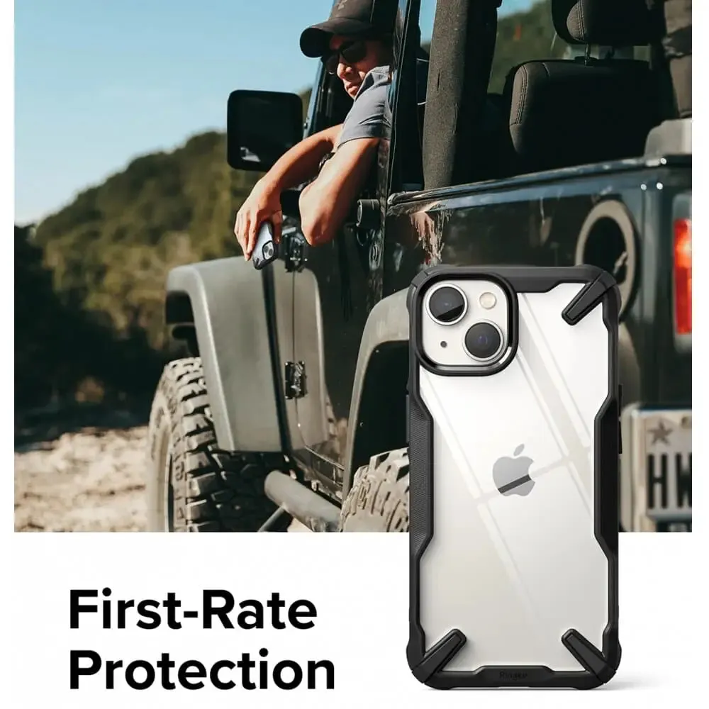 Fusion-x with Iphone 14 6.1 Incheshard Back Shockproof Tpu Frame Cover