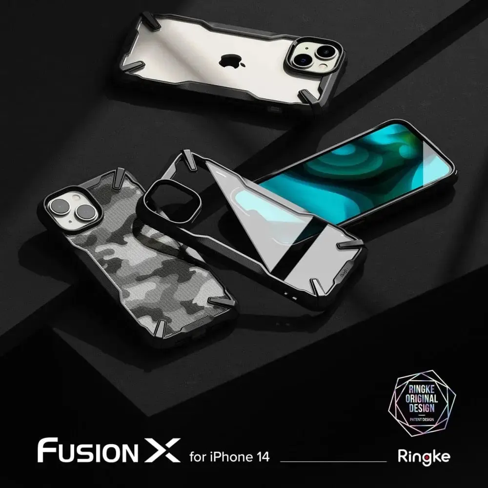 Fusion-x with Iphone 14 6.1 Incheshard Back Shockproof Tpu Frame Cover
