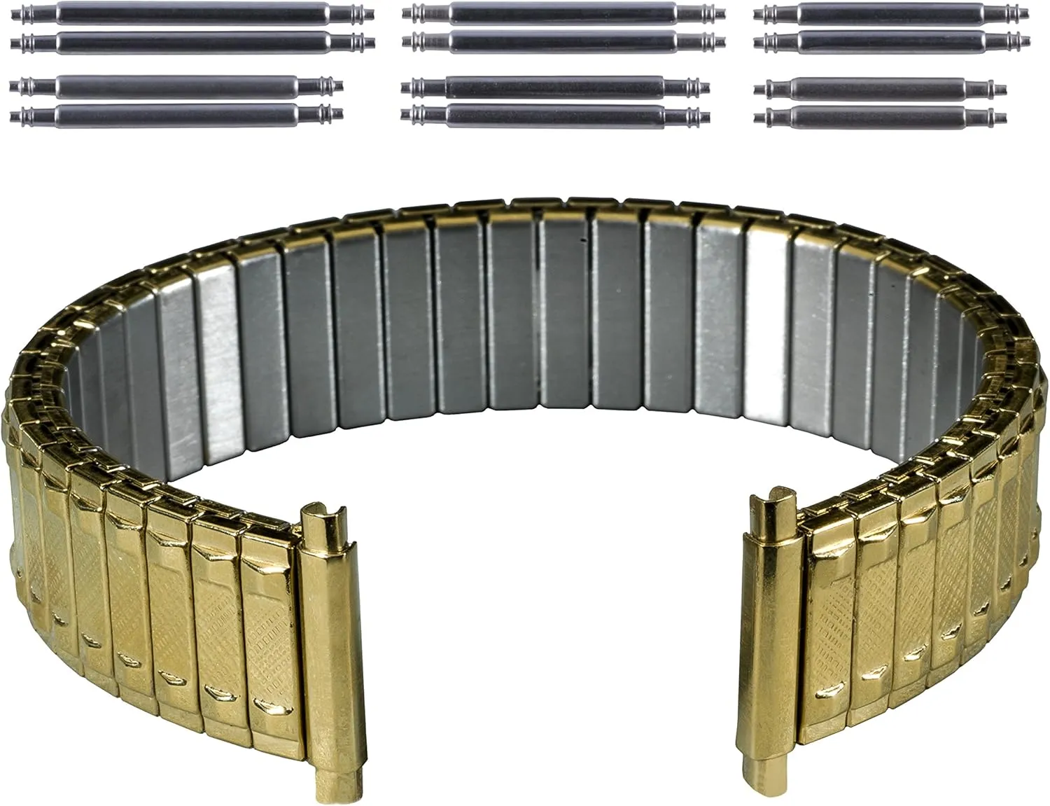 Gilden Unisex Expansion 16-20mm Crosshatch Stainless Steel Watch Band 510