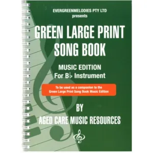 Green Song Book Music Edition For B Flat Instruments