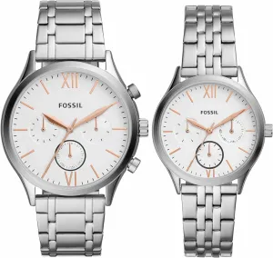 His and Her Fenmore Multifunction Stainless Steel Watch Gift Set