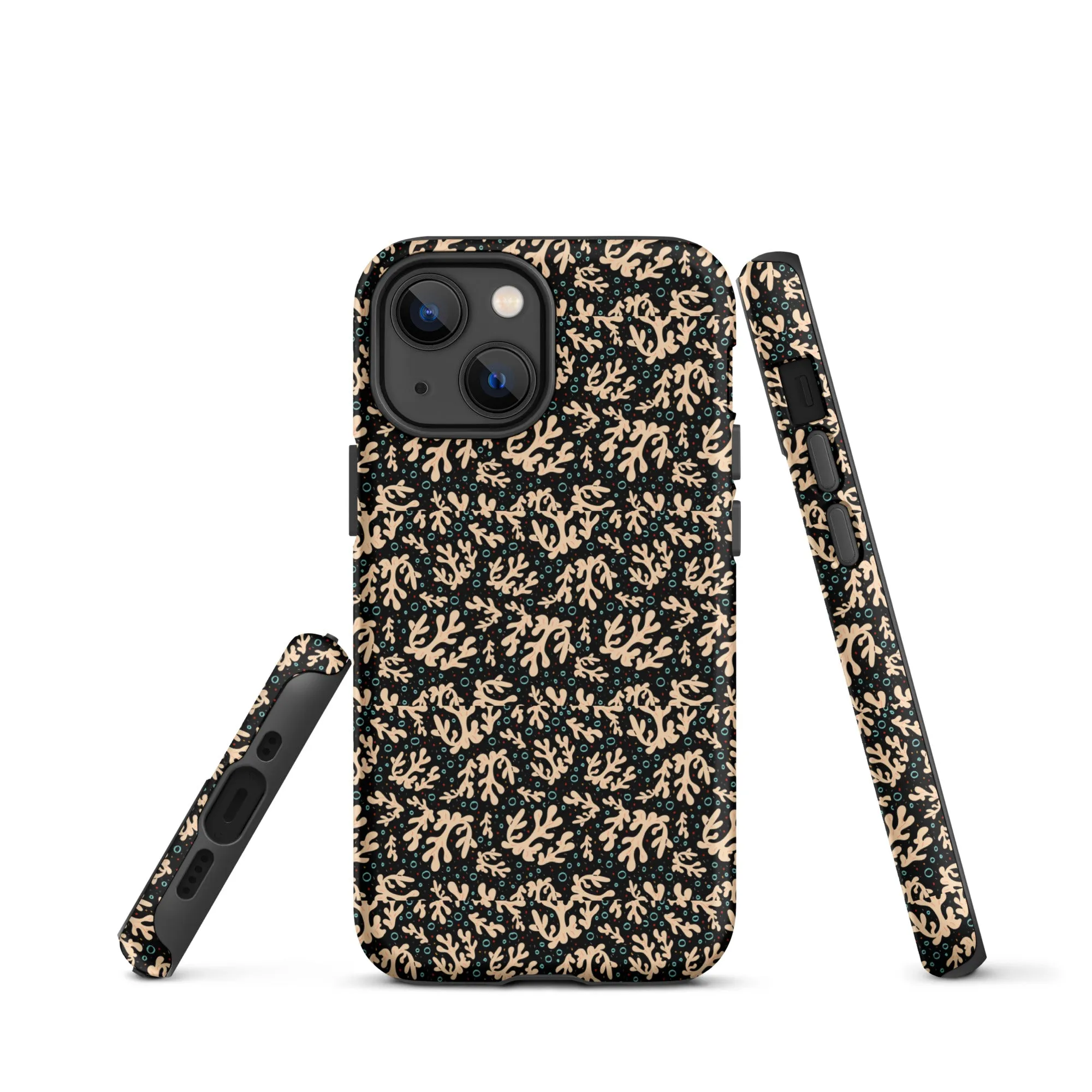 Nautical Black Coral Reef Tough Case for iPhone