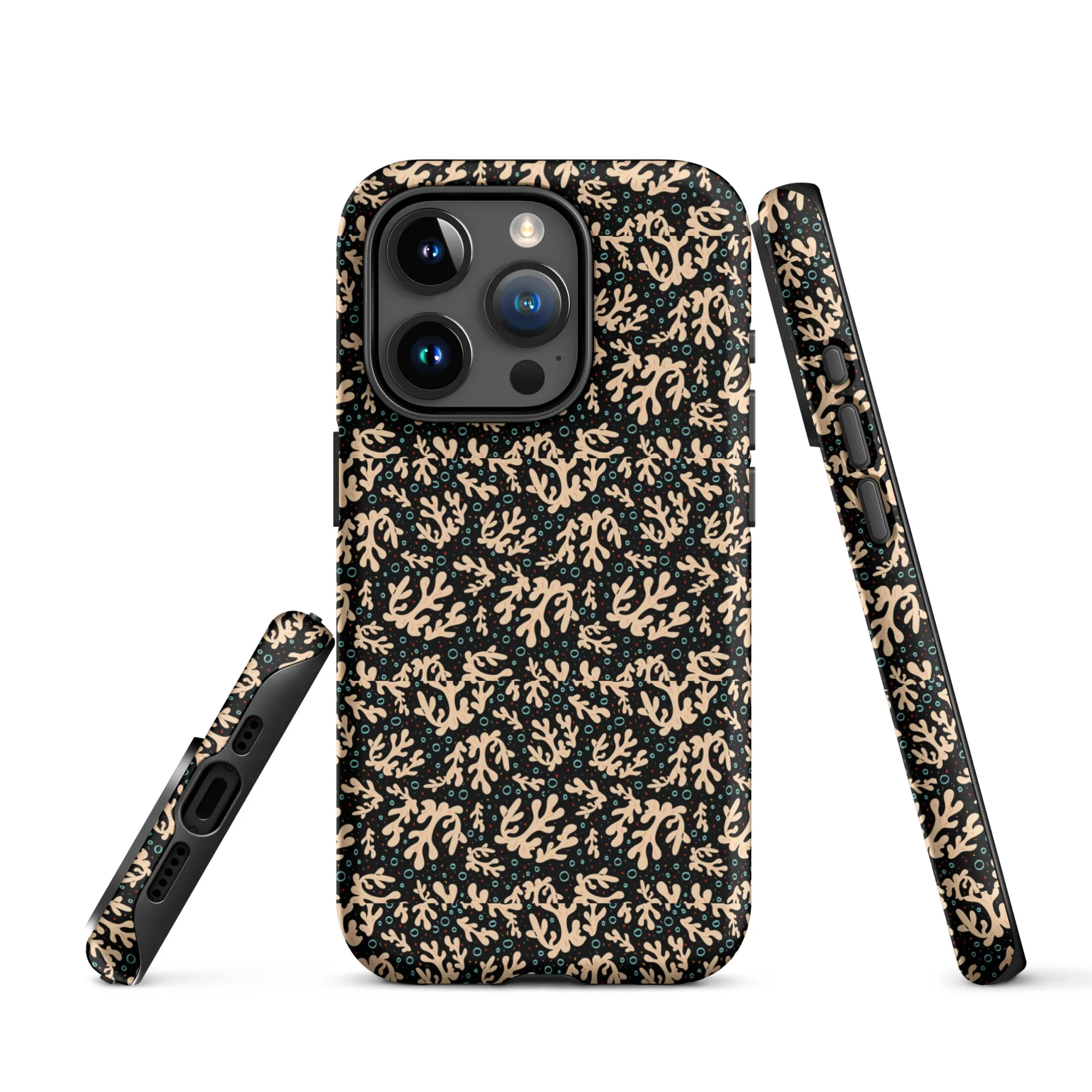 Nautical Black Coral Reef Tough Case for iPhone