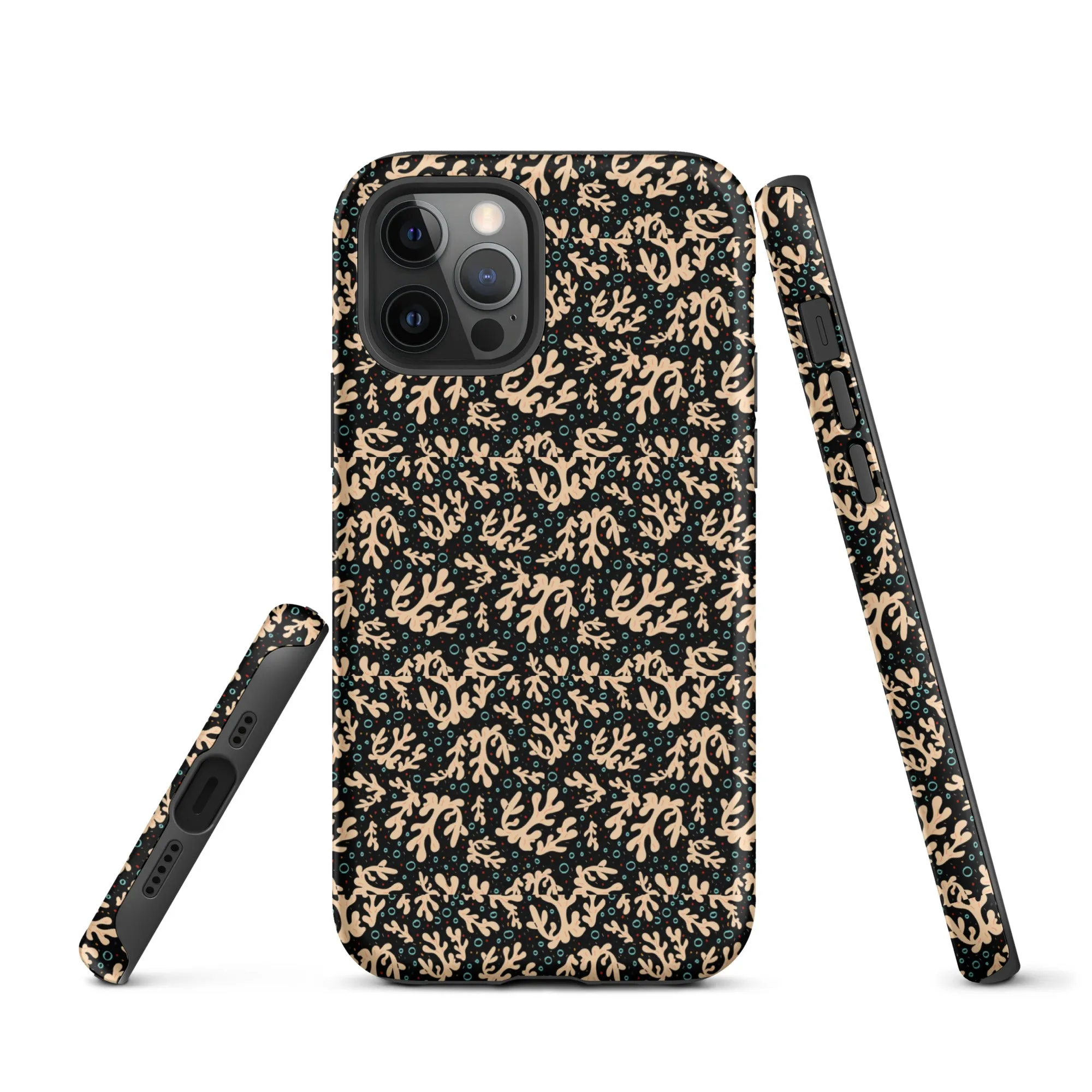 Nautical Black Coral Reef Tough Case for iPhone