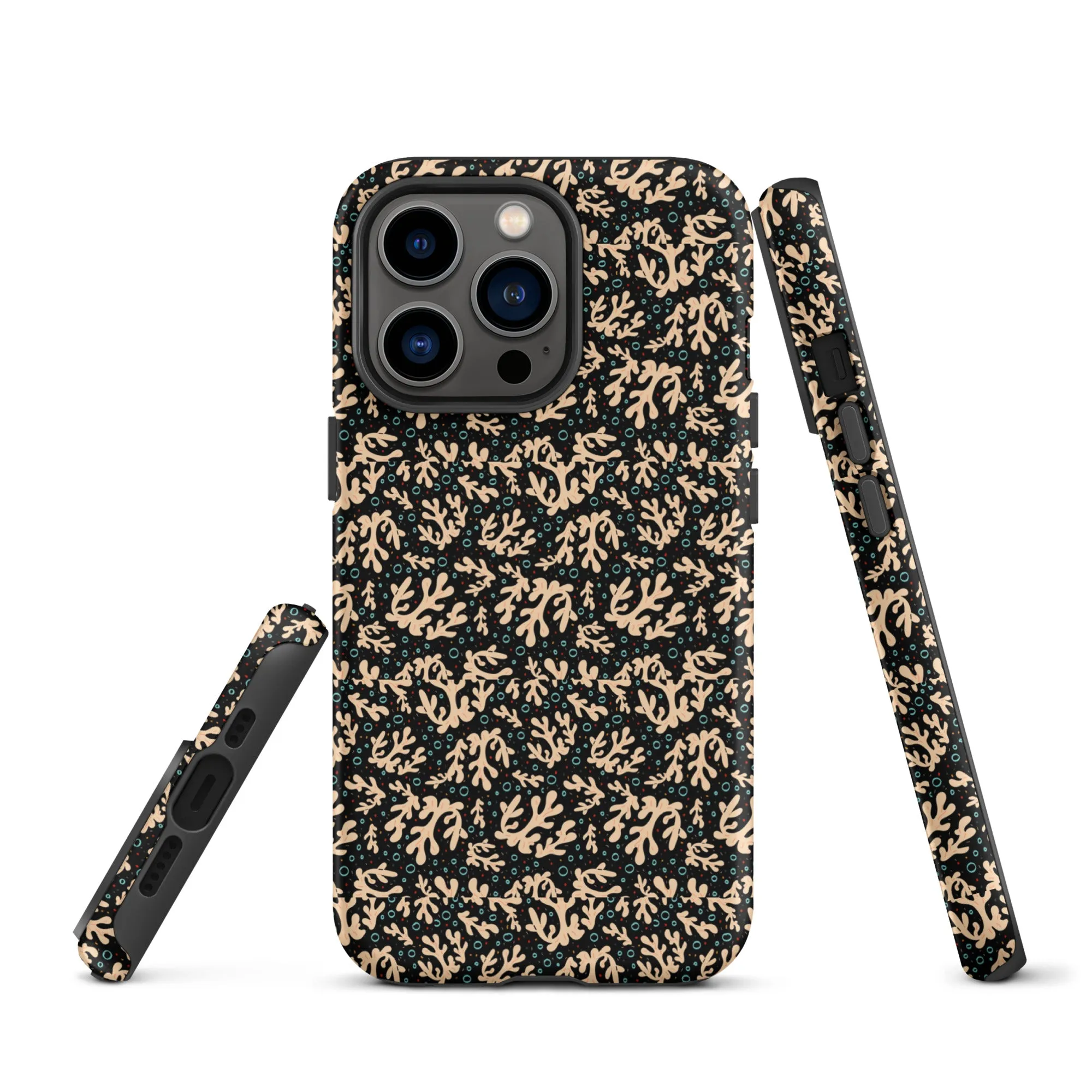Nautical Black Coral Reef Tough Case for iPhone