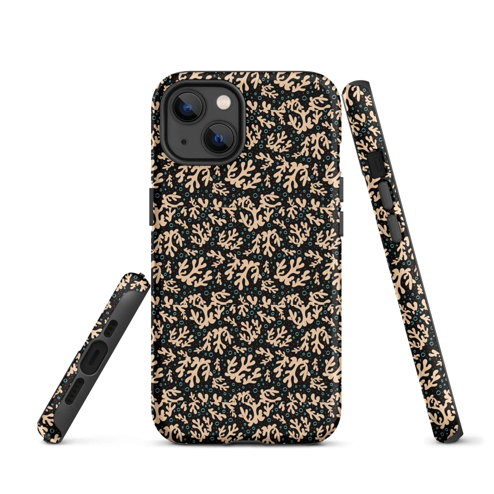 Nautical Black Coral Reef Tough Case for iPhone