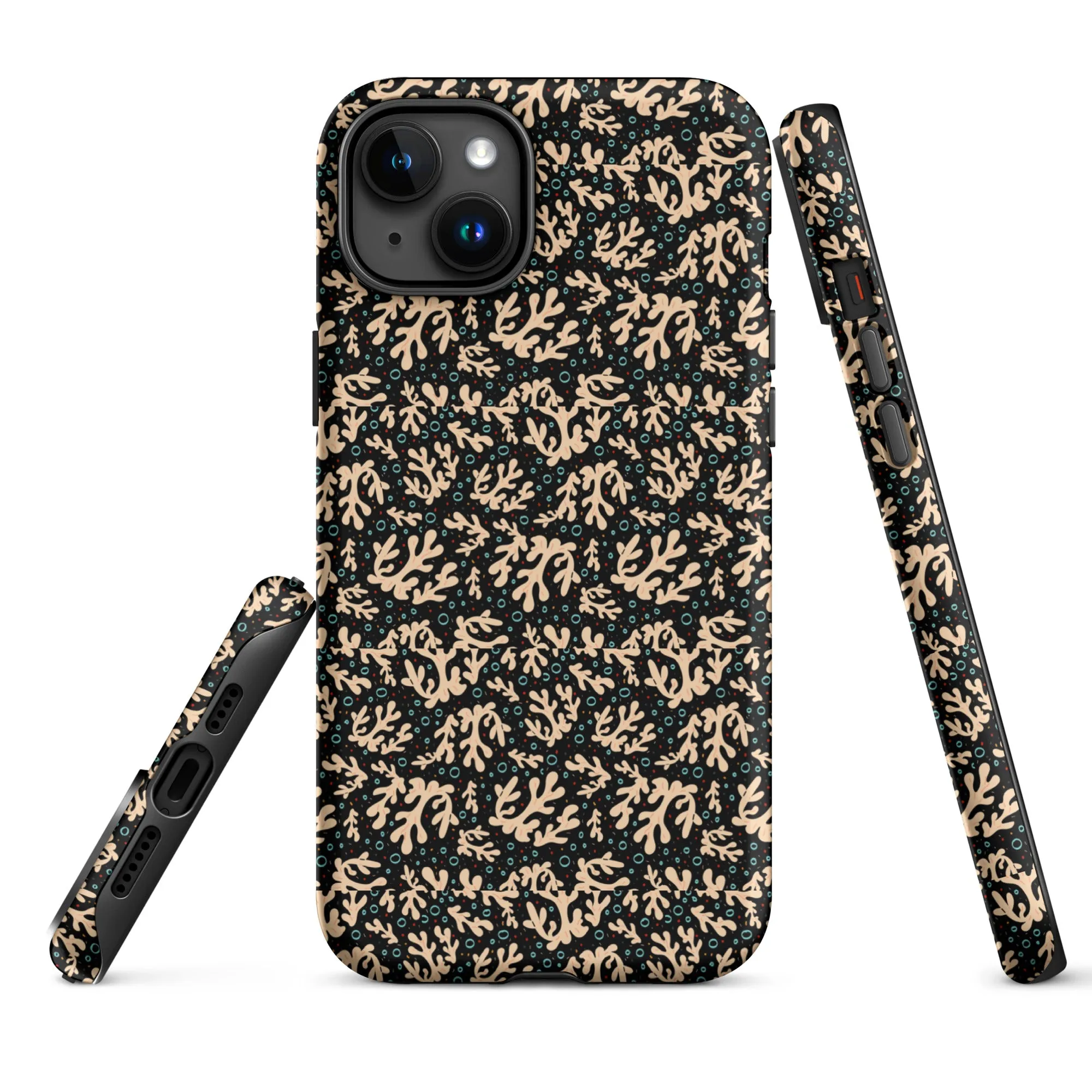 Nautical Black Coral Reef Tough Case for iPhone