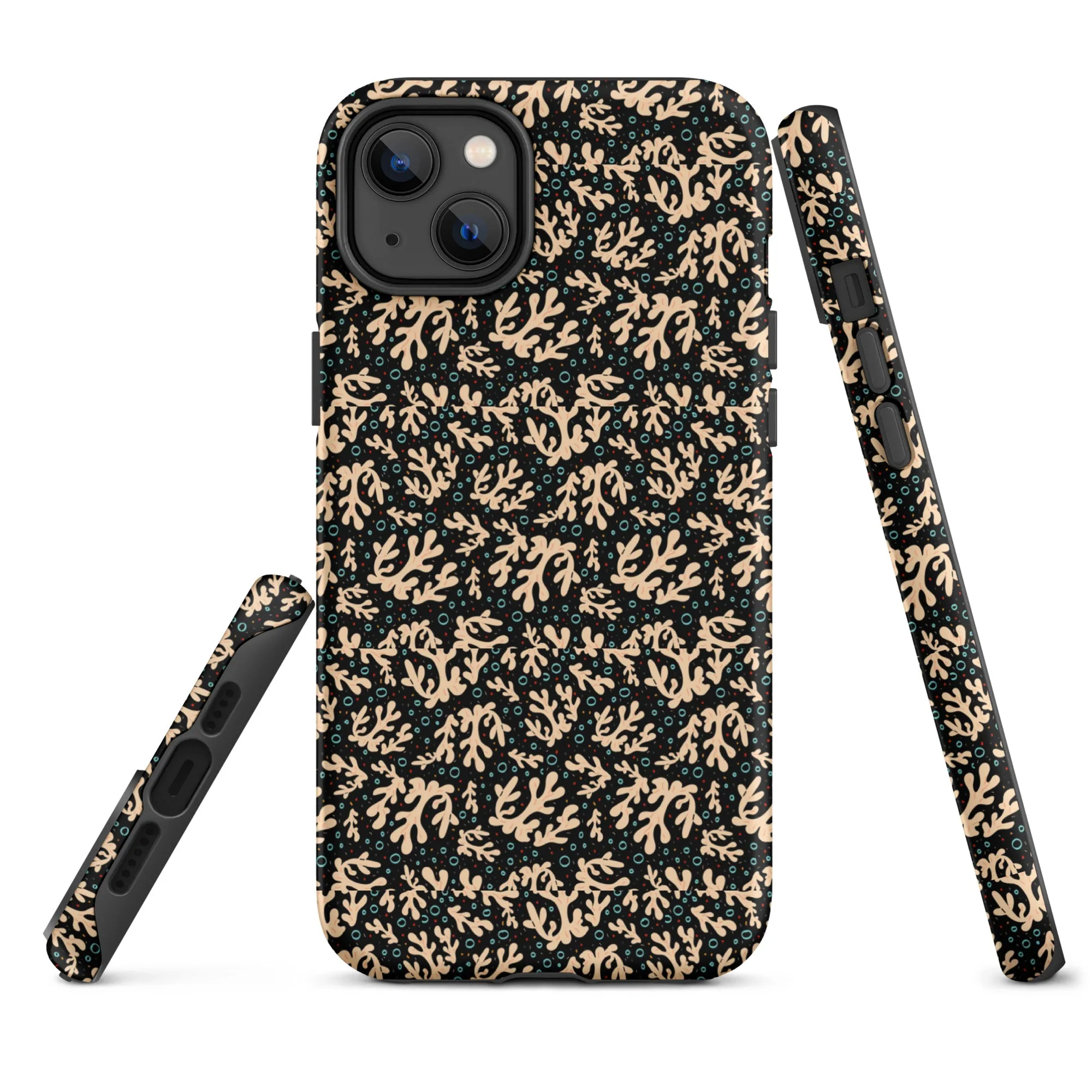 Nautical Black Coral Reef Tough Case for iPhone