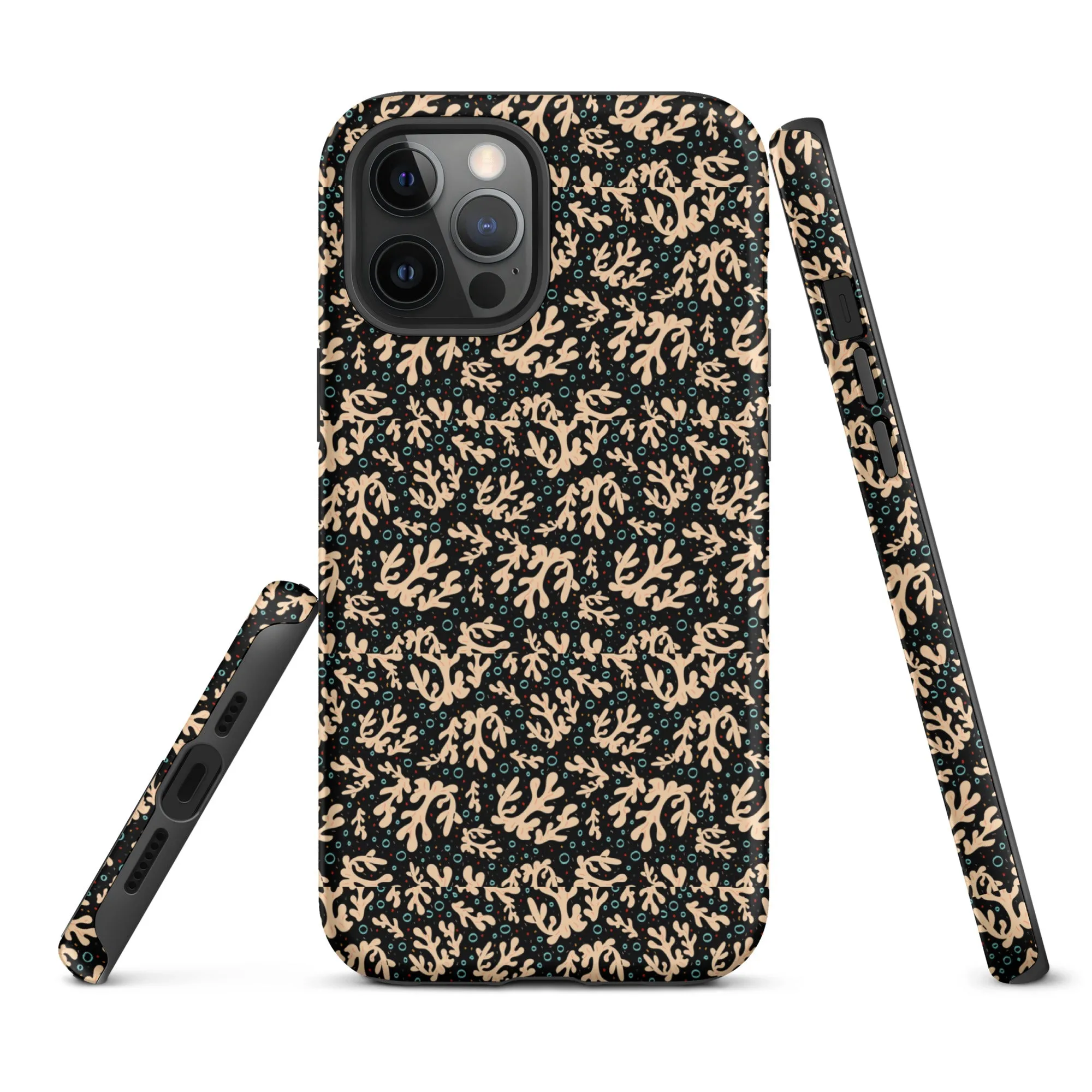 Nautical Black Coral Reef Tough Case for iPhone