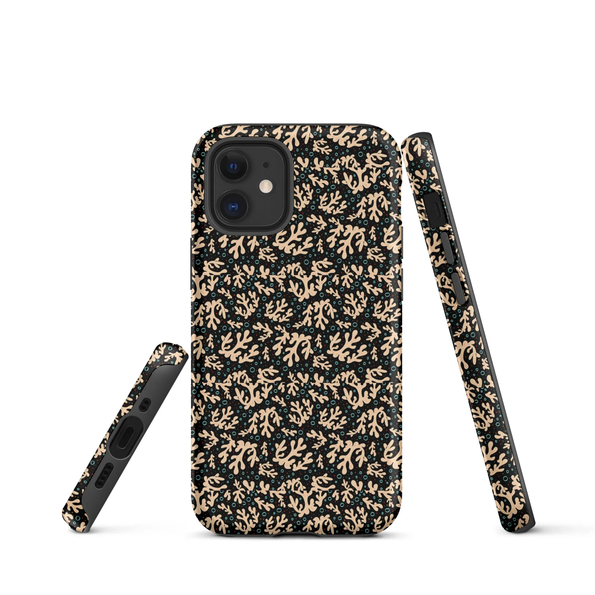 Nautical Black Coral Reef Tough Case for iPhone