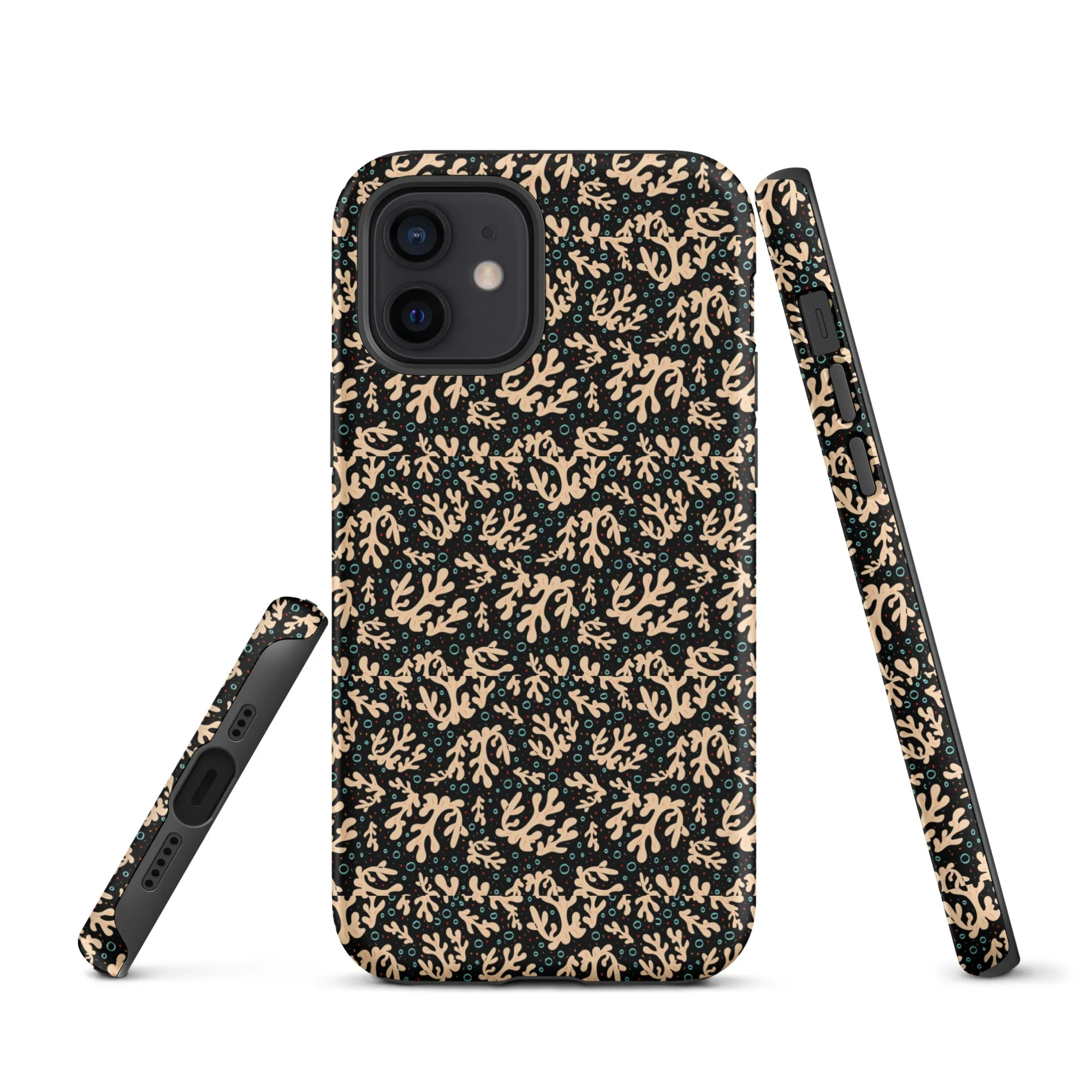Nautical Black Coral Reef Tough Case for iPhone