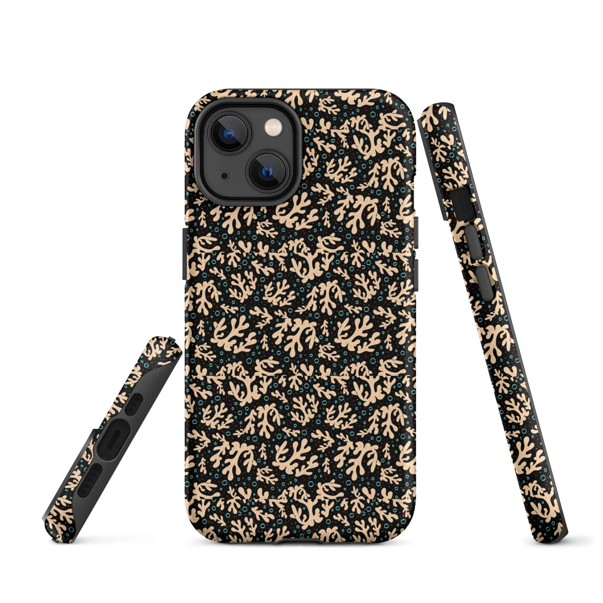 Nautical Black Coral Reef Tough Case for iPhone