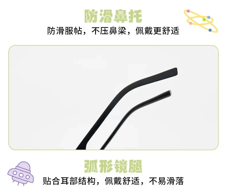 New Tire Flower Round Frame Sun Glasses Cute Decorative for Girls Boys Children Kids Outdoor Sun Protection Eyeglasses