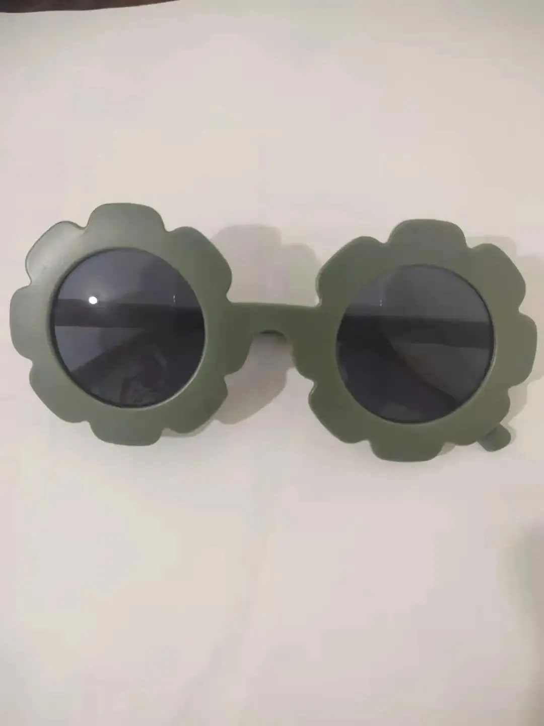 New Tire Flower Round Frame Sun Glasses Cute Decorative for Girls Boys Children Kids Outdoor Sun Protection Eyeglasses