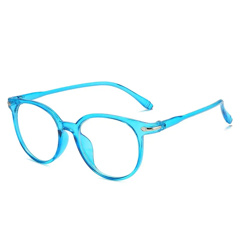 New transparent Plain glasses PC plain glass spectacles vintage eyeglass round frame glasses