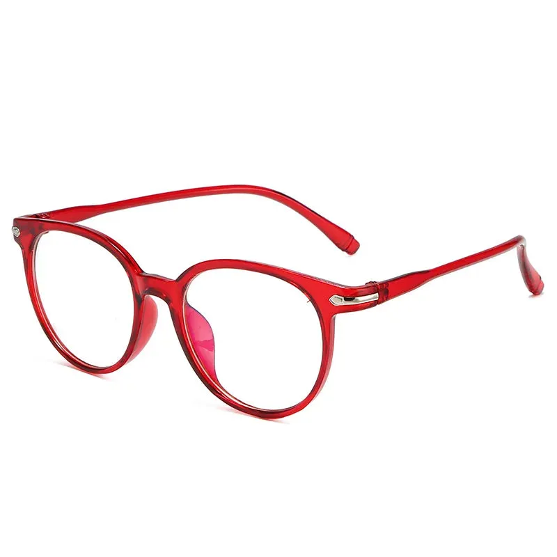 New transparent Plain glasses PC plain glass spectacles vintage eyeglass round frame glasses