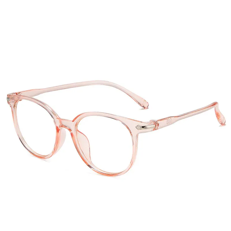 New transparent Plain glasses PC plain glass spectacles vintage eyeglass round frame glasses