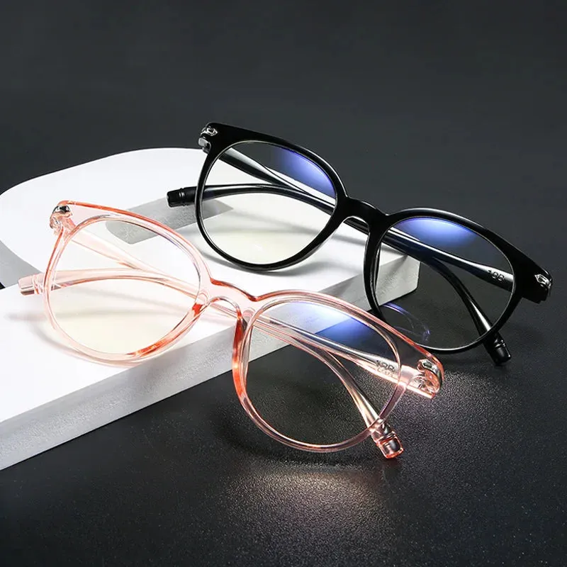 New transparent Plain glasses PC plain glass spectacles vintage eyeglass round frame glasses