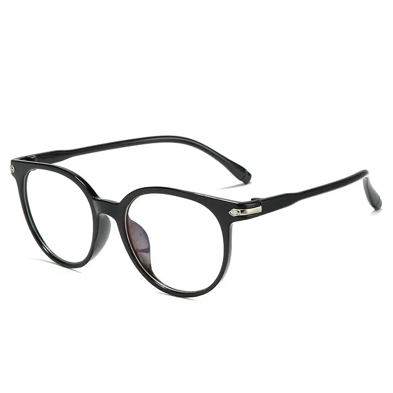 New transparent Plain glasses PC plain glass spectacles vintage eyeglass round frame glasses