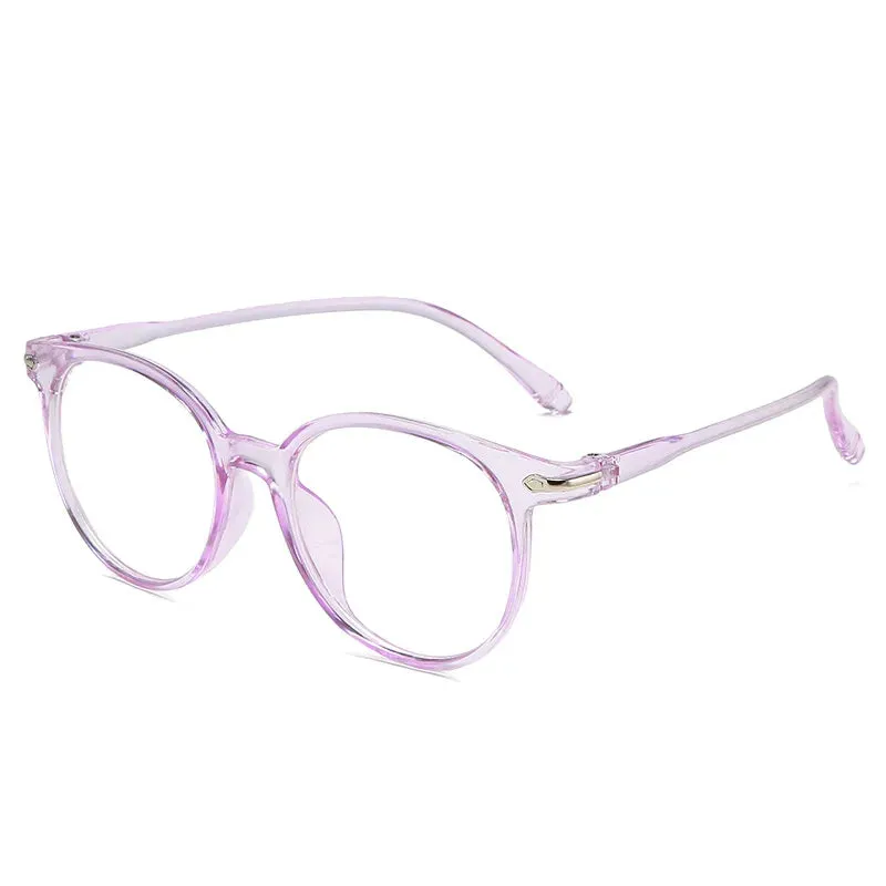 New transparent Plain glasses PC plain glass spectacles vintage eyeglass round frame glasses