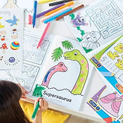 Orchard Toys Coloring Book - Animals   1-20 Colouring Book(Set Of 2)