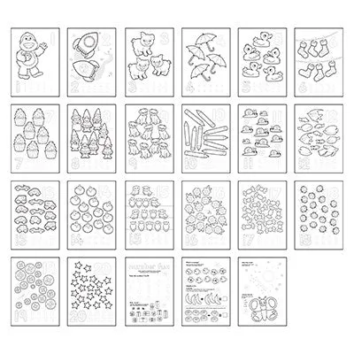 Orchard Toys Coloring Book - Animals   1-20 Colouring Book(Set Of 2)