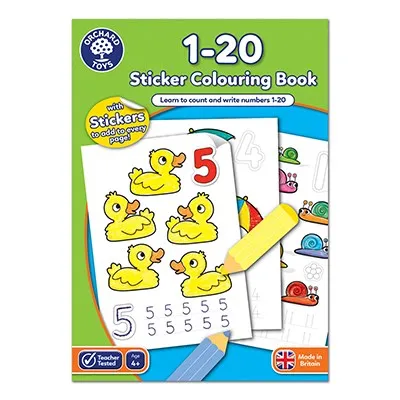 Orchard Toys Coloring Book - Animals   1-20 Colouring Book(Set Of 2)