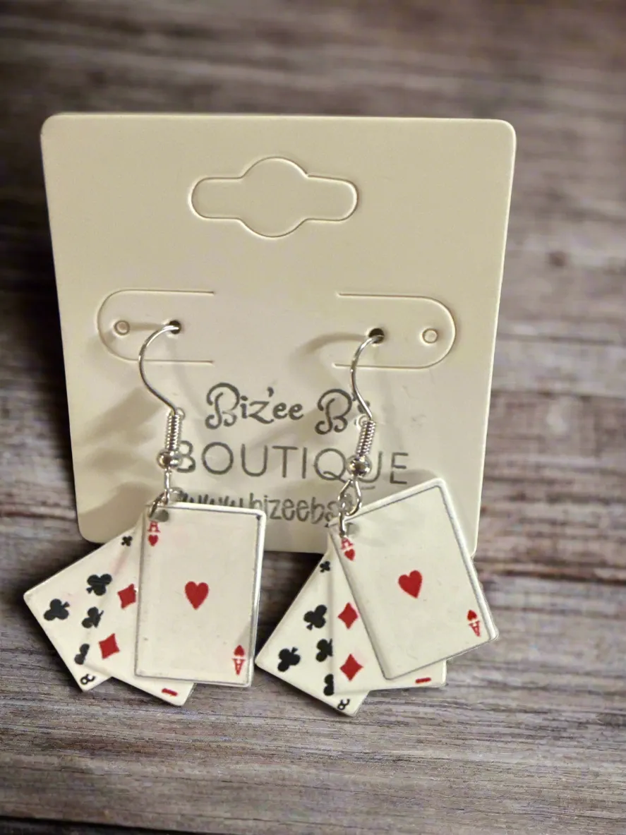 Playing Card Earrings