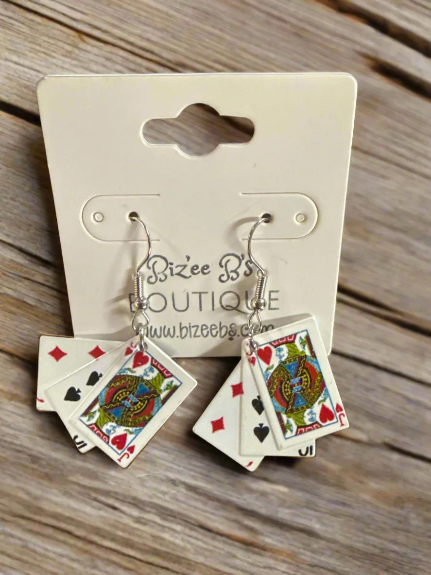 Playing Card Earrings