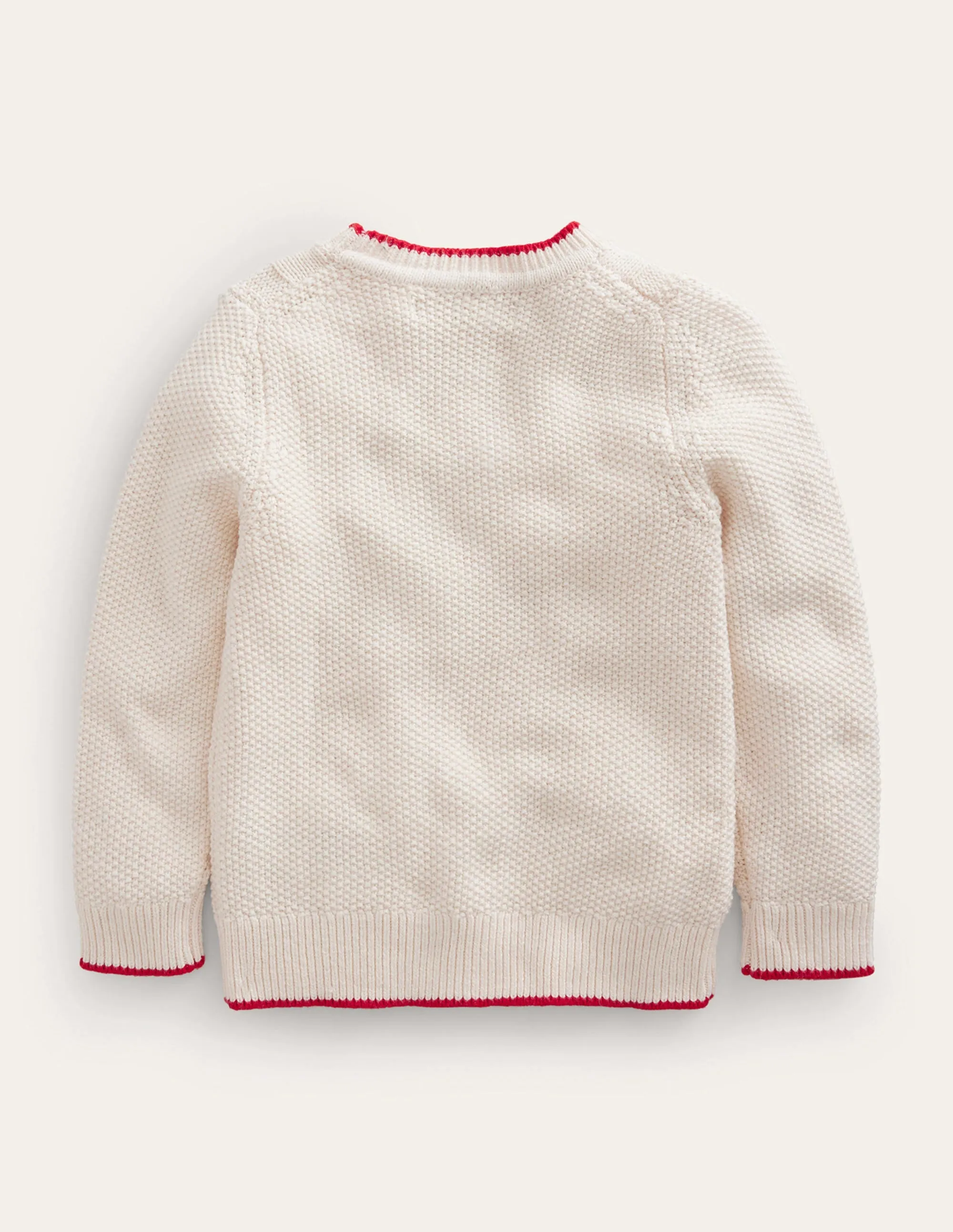 Rudolph Pom Pom Jumper-Ecru Marl