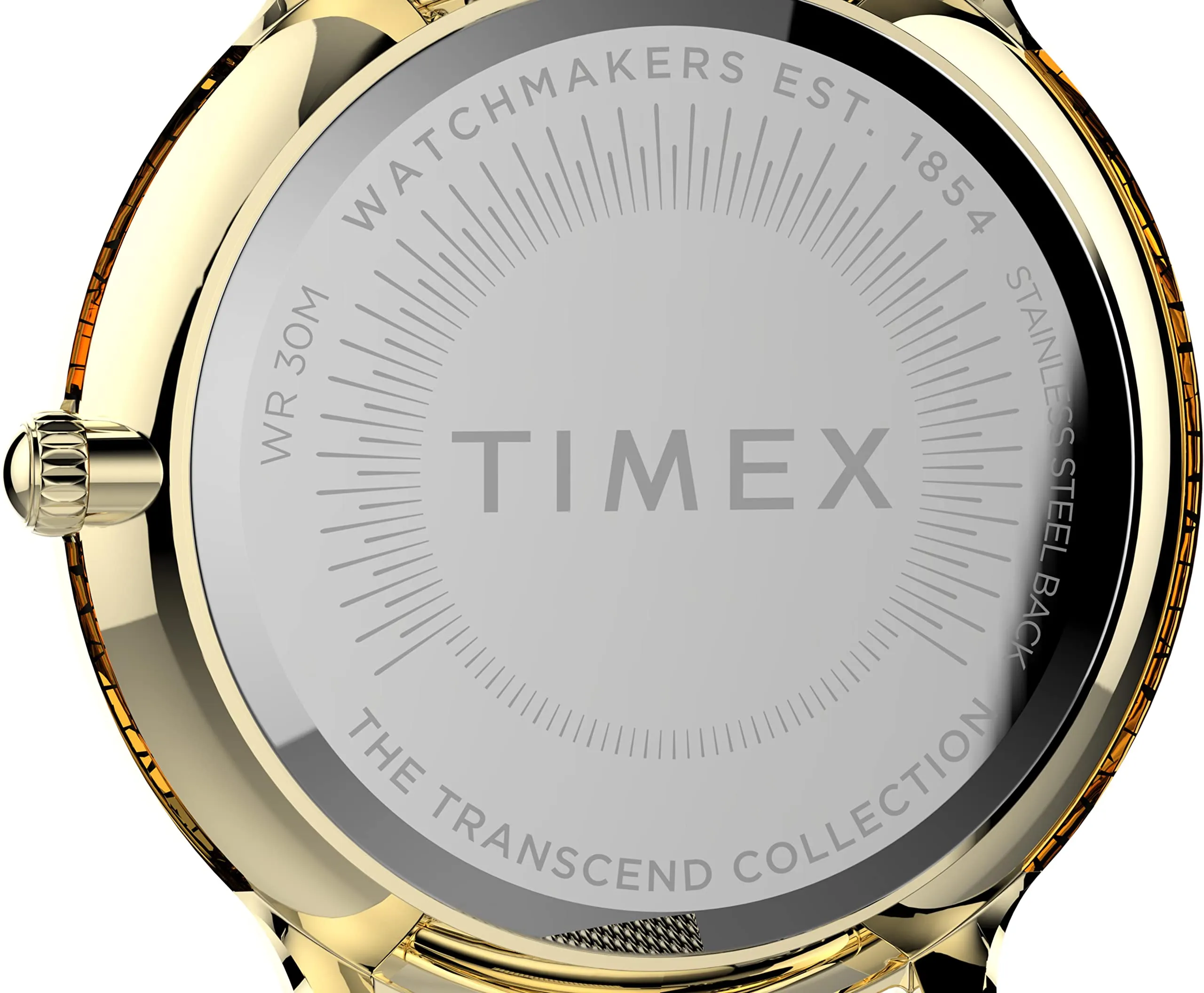 TIMEX Women Stainless Steel 3 Hands Analog White Dial Coloured Quartz Watch, Round Dial With 38 Mm Case Width - Tw2T74100Uj, Band Color-Gold