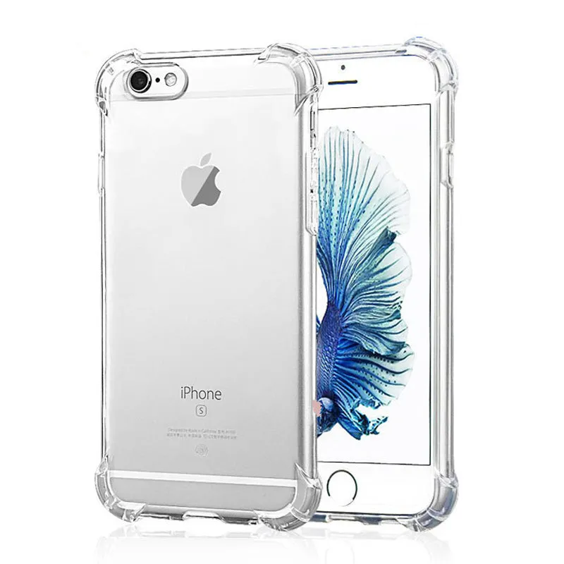 USLION Shockproof Armor Clear Case For iPhone X 8 7 6 6s Plus 5 5s SE Transparent Hard PC Protection Phone Cases Back Cover Capa